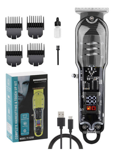 Super-promo! Pachet 2 x Mașină de tuns reîncărcabilă Model TY-8268 Transparent - FARA FIR