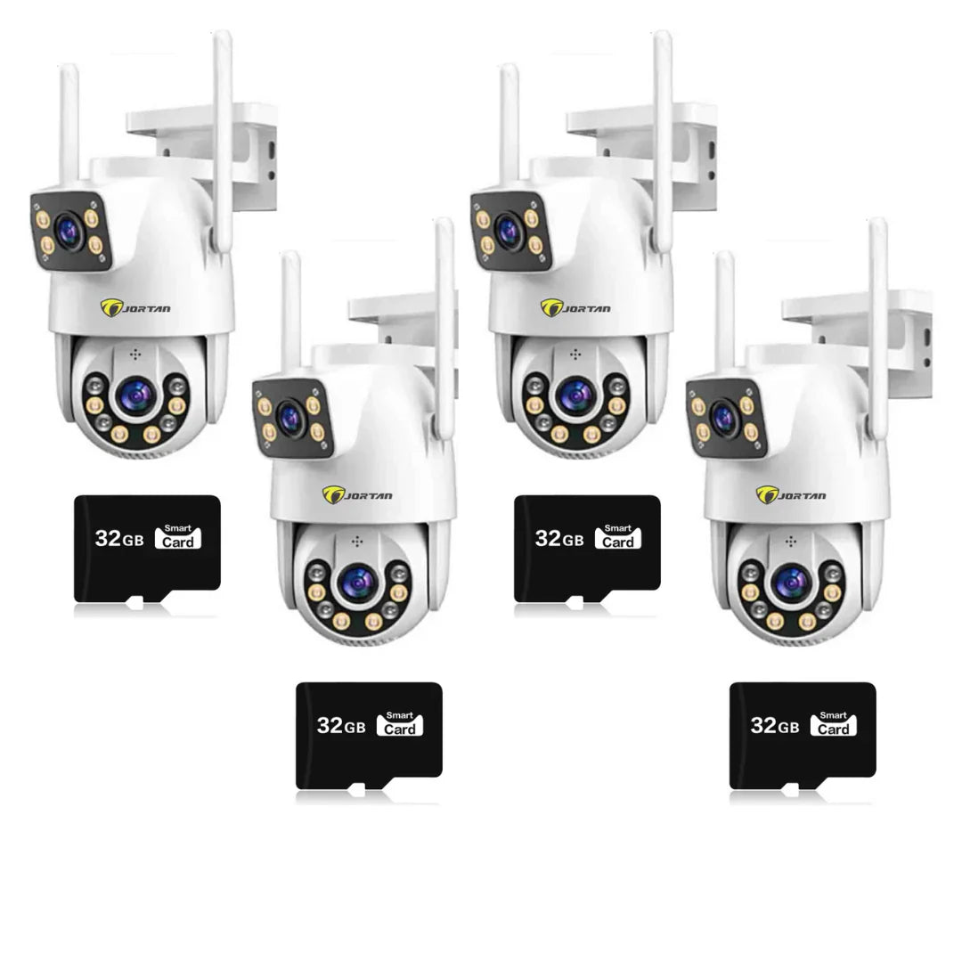 Set 4 Camere Supraveghere Wi-Fi/LAN Jortan 9697QJ, 6MP , PTZ