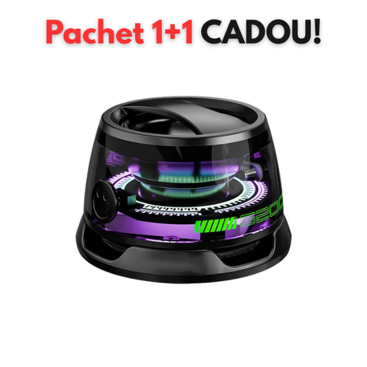 Pachet 1+1 CADOU Boxa portabila Bluetooth G200, 5W, prindere MagSafe & inel magnetic, suport telefon 2 in 1
