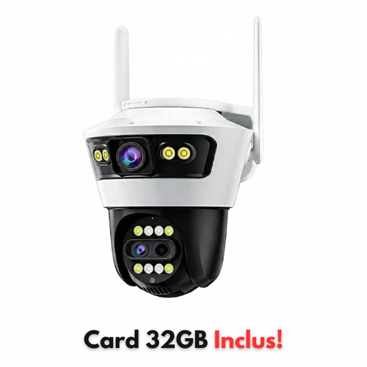 Camera de Supraveghere Jortan 5 Pro Wifi, 9 Megapixeli, Zoom 8X, Night Color, Audio Bidirectional + Card 32GB Inclus