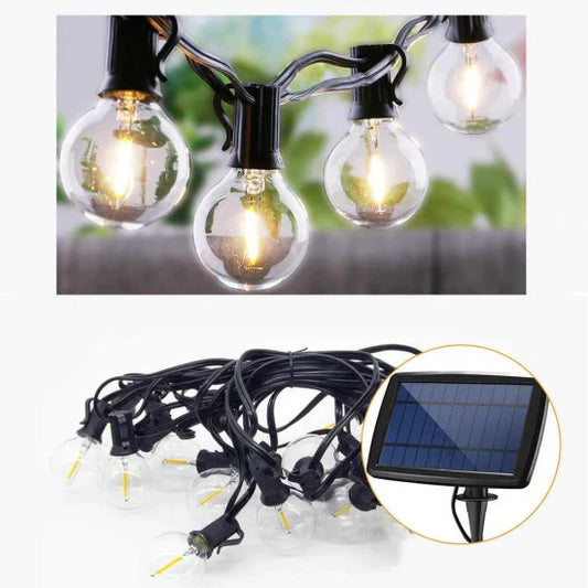 Oferta zilei! Ghirlanda luminoasa solara, 4 m - 12 becuri, interconectabila