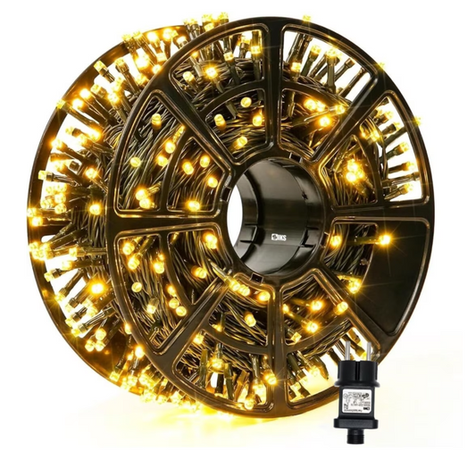 Instalație de Crăciun Rolă 100 m, 800 LED-uri, 8 Moduri de Iluminare – Alb Rece, Alb Cald, Albastru sau Multicolor