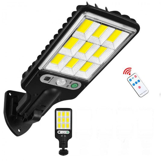 Set 3 x Lampi Solare de Perete, 3 Moduri de Functionare, Telecomanda, Senzor de Miscare si Lumina