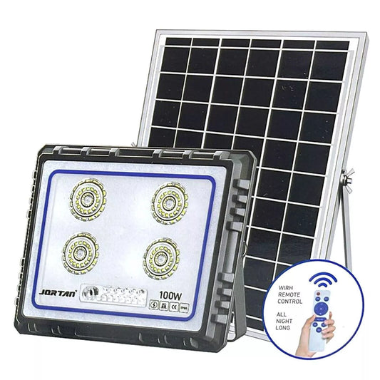 Proiector LED Slim cu Telecomanda si Panou Solar IP66