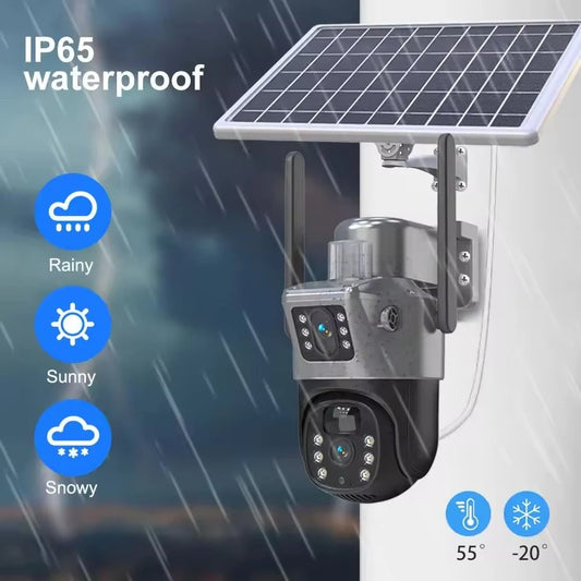 Cameră de Supraveghere 4K 6MP cu Panou Solar și Conexiune 4G, Încărcare Solară, Fără Priză