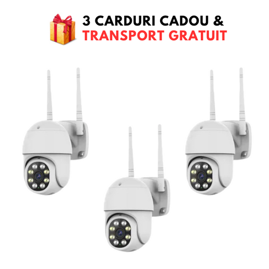 ! Pachet 3 x Camera de supraveghere wi-fi *app. Yoosee si rotatie 355 grade, Jortan + 3 carduri micro SD 32 GB