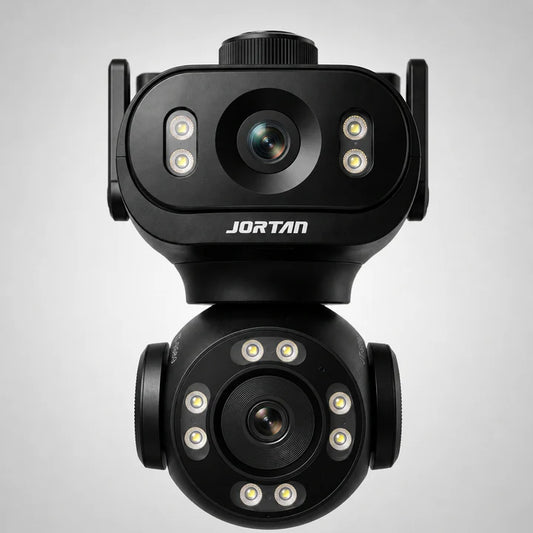 Camera Supraveghere WiFi JORTAN JT-9680, 6MP Dual-Head PTZ + Cablu 5M Cadou, Editie Limitata