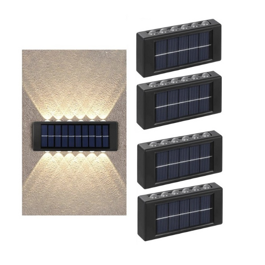 Set 4 Lampi Solare Bidirectionale cu 12 LED-uri