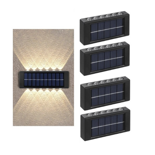 Set 8 Lampi Solare Bidirectionale cu 12 LED-uri