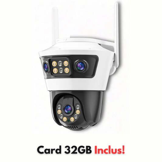 Camera de Supraveghere Jortan 6 Wifi, 9 Megapixeli, Rezolutie 2K, Night Color, Smart Tracking + Card 32GB Inclus