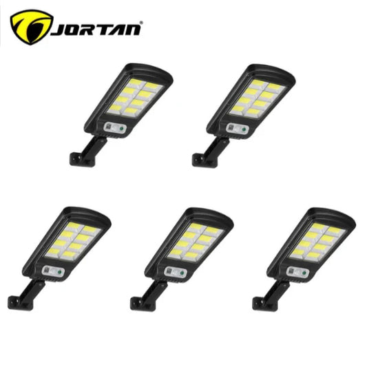 Set 5 X Lampa Cu Incarcare Solara Jortan, 8 Celule, 50W, Telecomanda