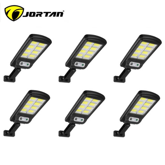 Set 6 x Lampa cu Incarcare Solara Jortan, 8 celule, 50W, Telecomanda