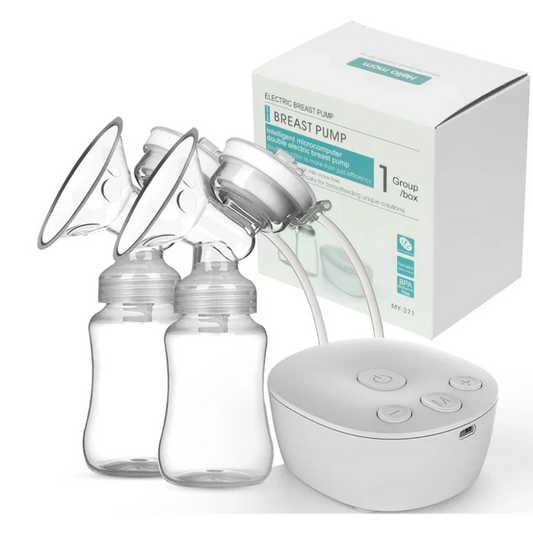 Pompa de San Electrica Dubla – 3 Moduri, 9 Niveluri, Anti-Reflux, Fara BPA, Alba, Portabila cu Alimentare USB