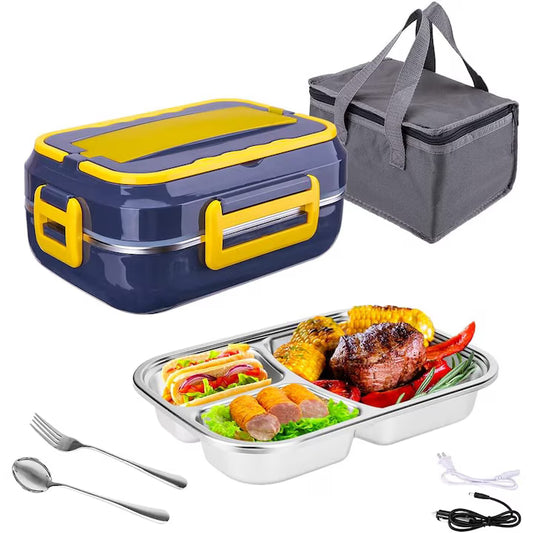 Cutie electrica pentru pranz, otel inoxidabil - ideala pentru birou si calatorii