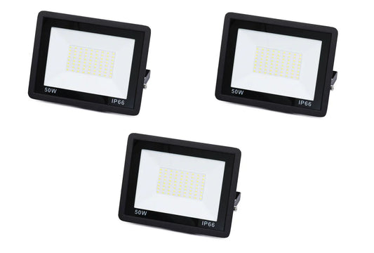 Set 3 Proiectoare LED Jortan 50W 3000LM 220V - Aluminiu Premium, Lumina Galben Cald