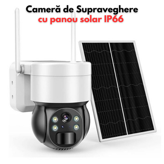 Camera de Supraveghere Wifi, Smart, 2MP cu Panou Solar IP66